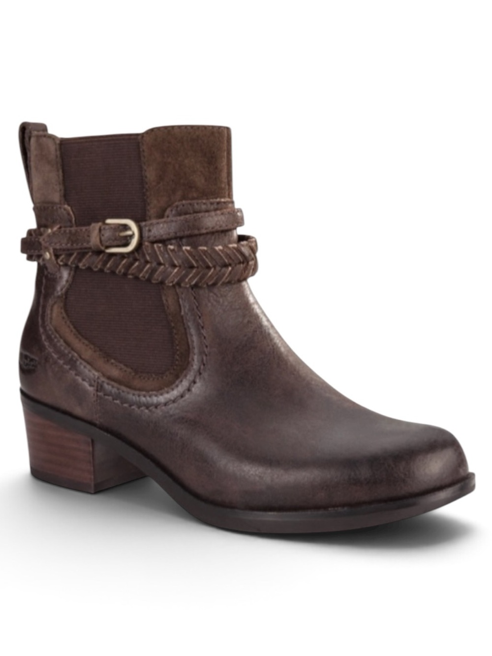 UGG Krewe Brown Leather Ankle Boot